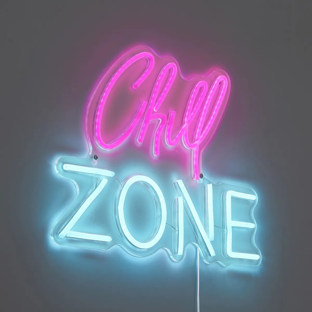 Neonowa lampa ścienna różowa z niebieskim z LED - Chill Zone