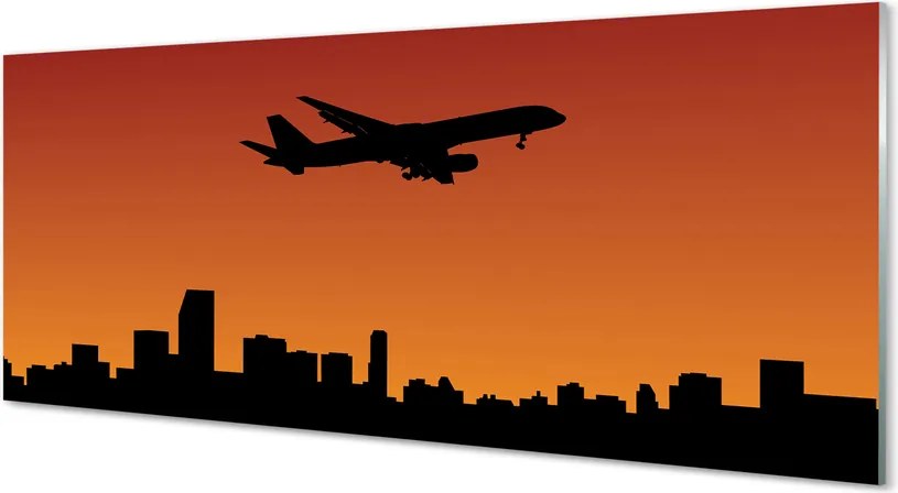 Panel nad Blat Kuchenny Samolot w Blasku Zachodzącego Słońca