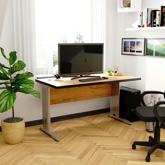 Minimalistyczne biurko proste dąb craft F8-K35