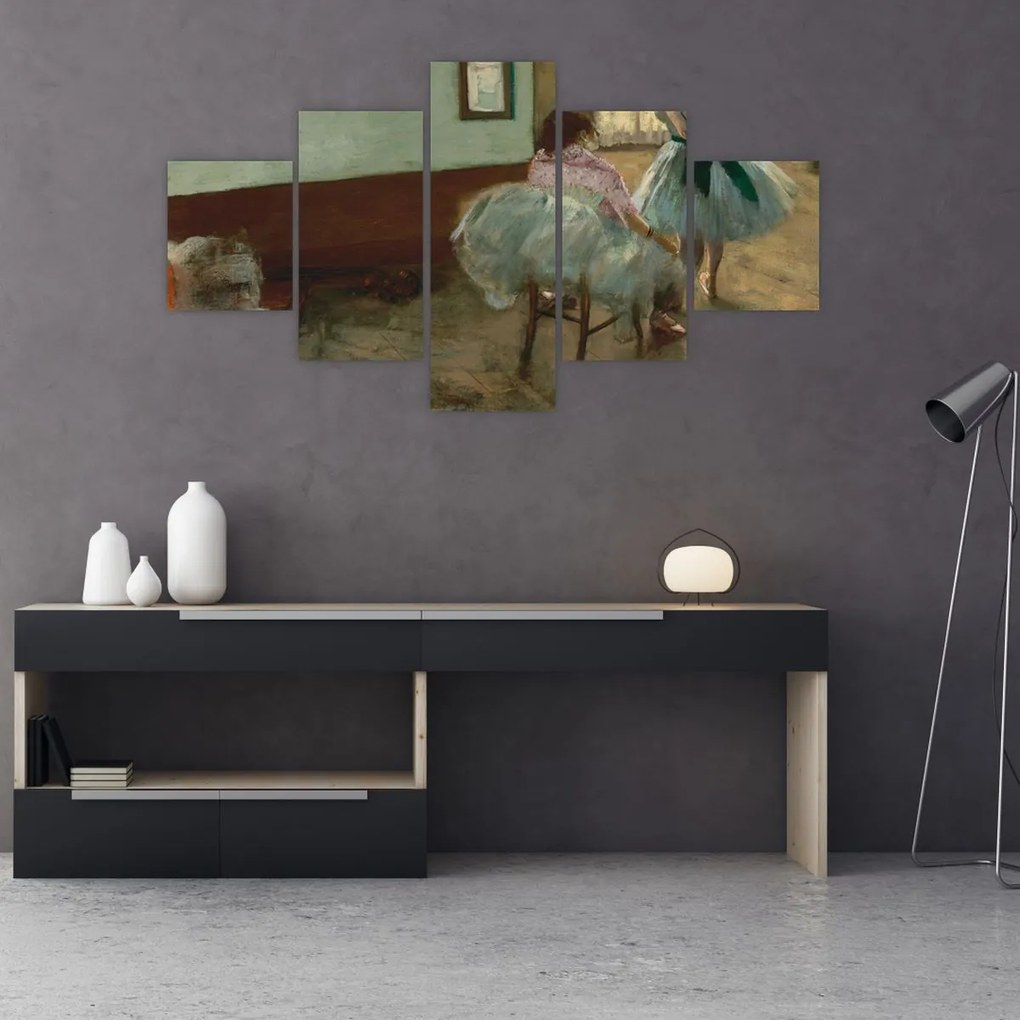 Obraz - Edgar Degas, The Dance Lesson, reprodukcje (125x70 cm)