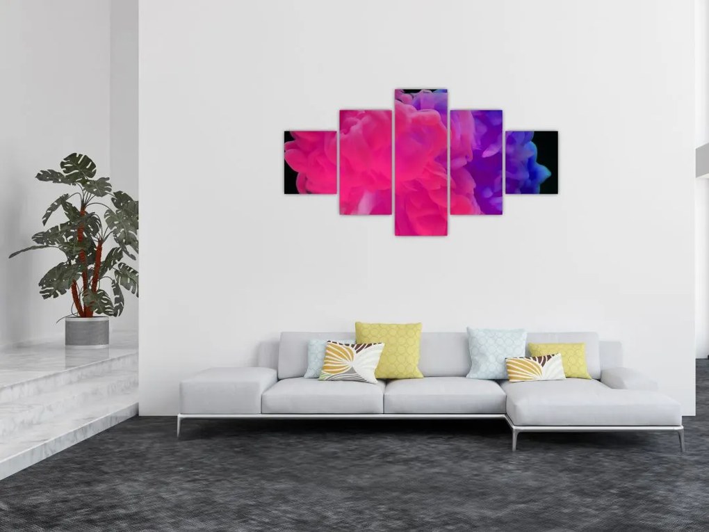 Obraz kolorowego dymu (125x70 cm)