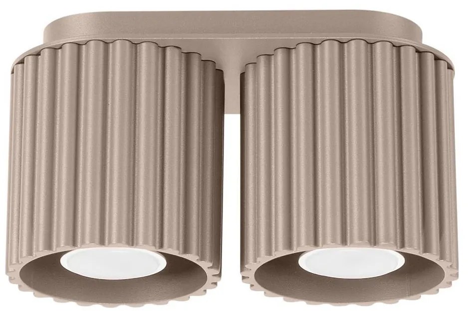 Sollux SL.1815 - Oprawa punktowa AURA 2xGU10/10W/230V taupe