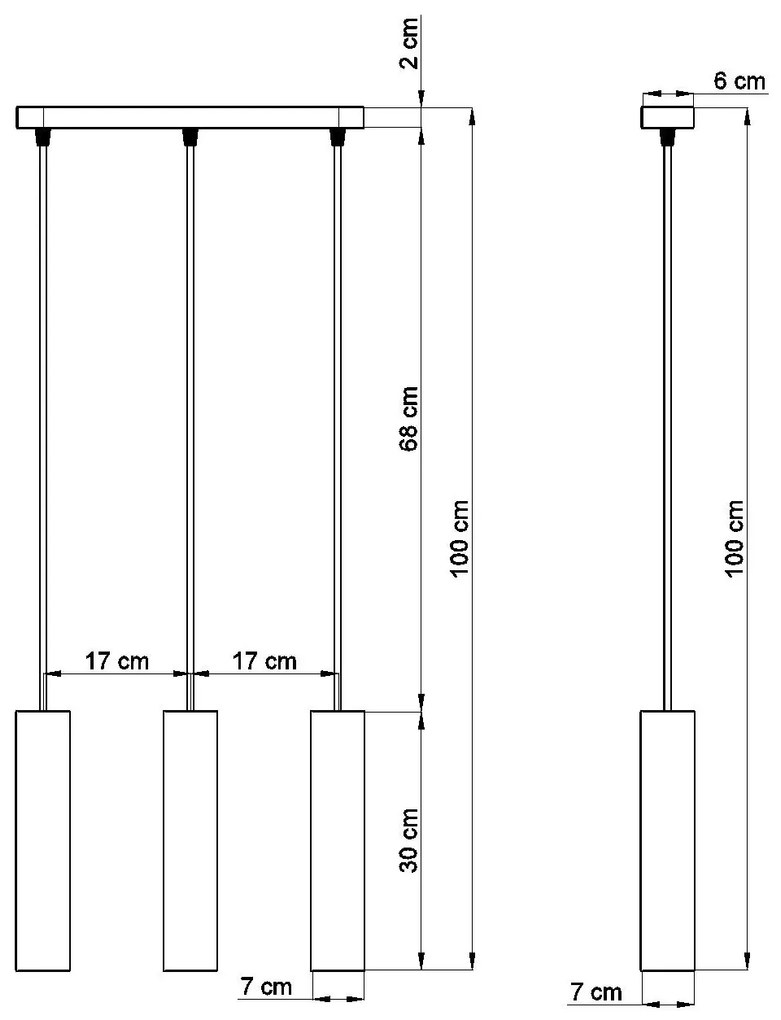 Industrialna lampa wisząca betonowa - 5X EX573 S7-C52