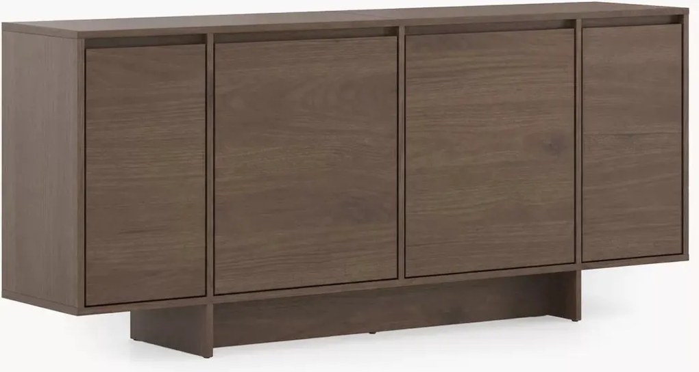 Komoda czterodrzwiowa Zolia 180 cm na cokole - orzech elegant