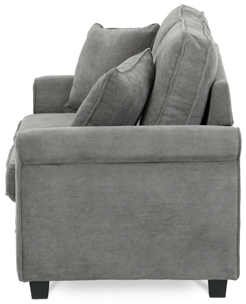 Dwuosobowa sofa ASB-4170 GREY2, manżestrowa, szara