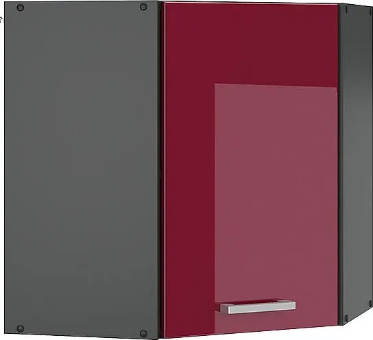 Szafka wisząca narożna czerwony połysk 57x34.1x60 r-line