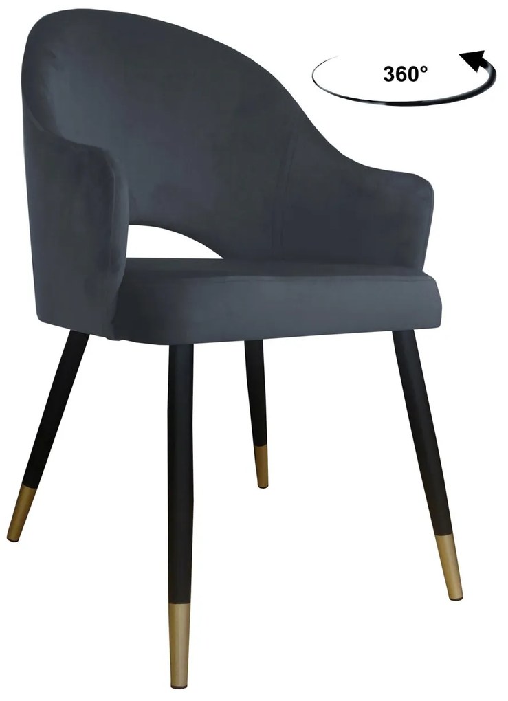 Krzesło obrotowe Velvet podstawa czarno-złota BL14