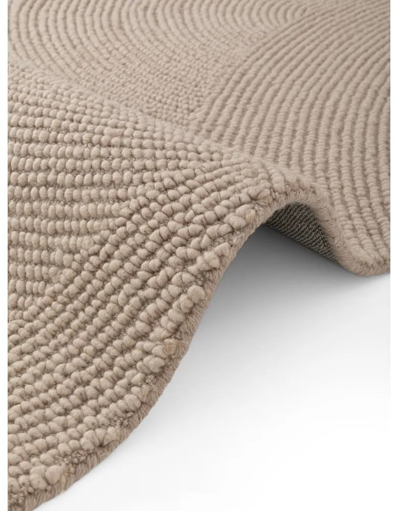 Beżowy wełniany chodnik tkany ręcznie 80x200 cm Calmio – Hanse Home