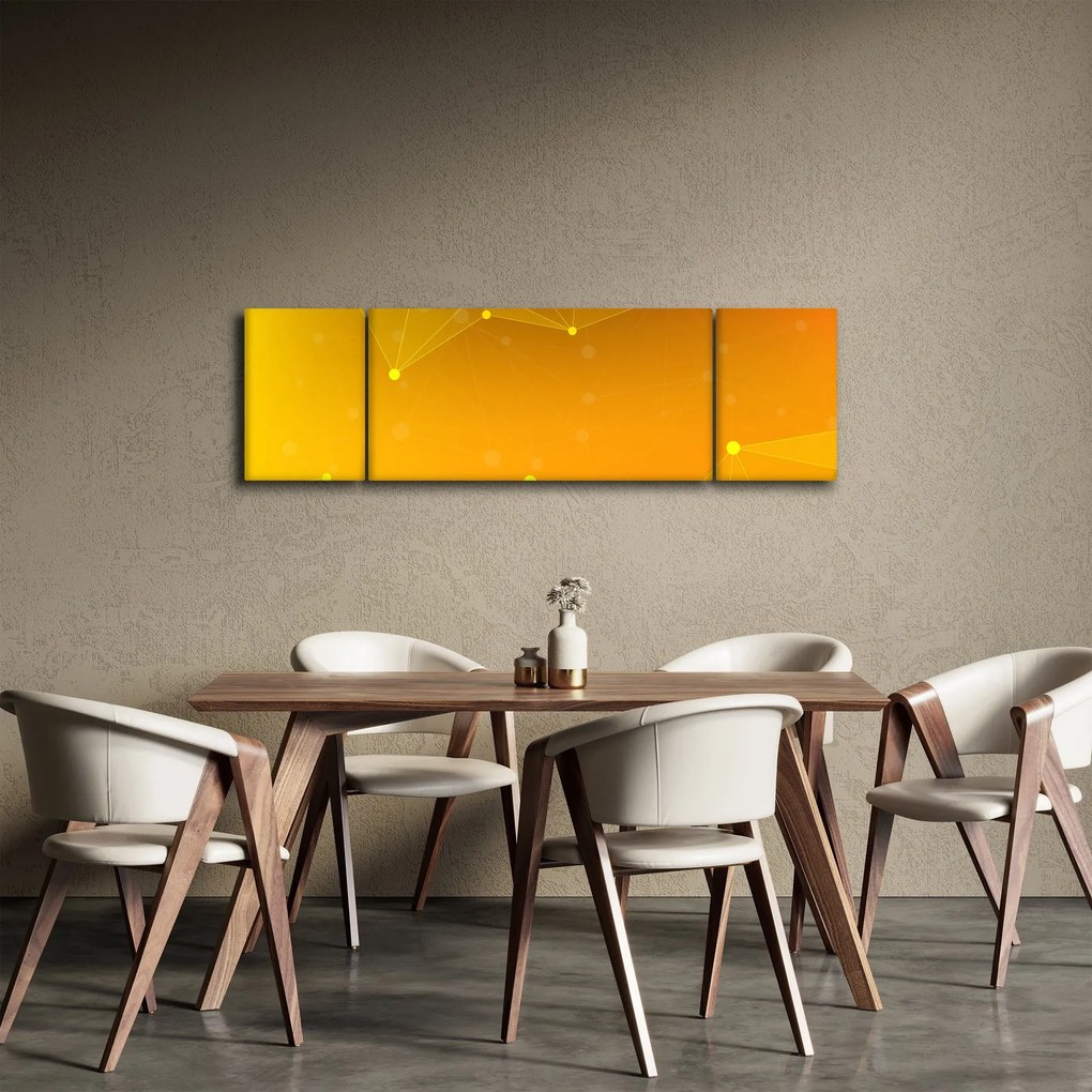 Abstrakcyjny żółty obraz (170x50 cm)
