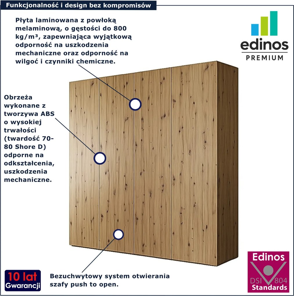 Minimalistyczna szafa w kolorze dąb artisan G3-E47