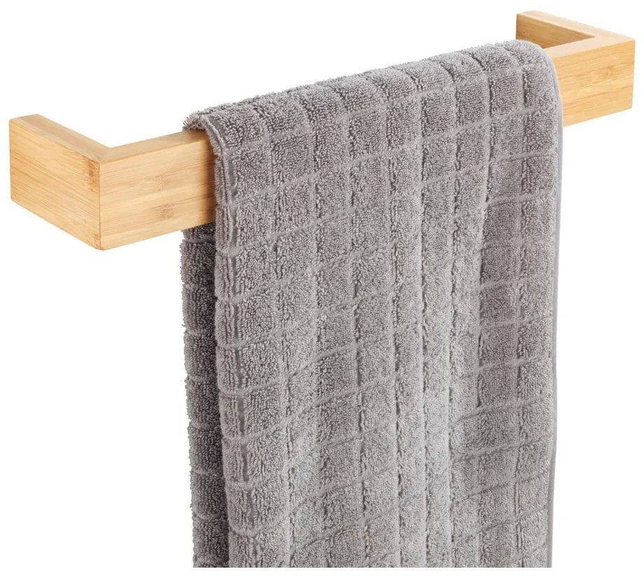 Bambusowy uchwyt ścienny na ręczniki Wenko Light, szer. 40 cm