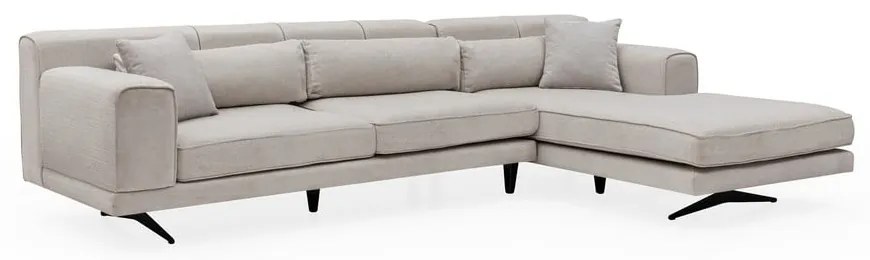 Beżowa sofa narożna Artie Jivago, narożnik prawy