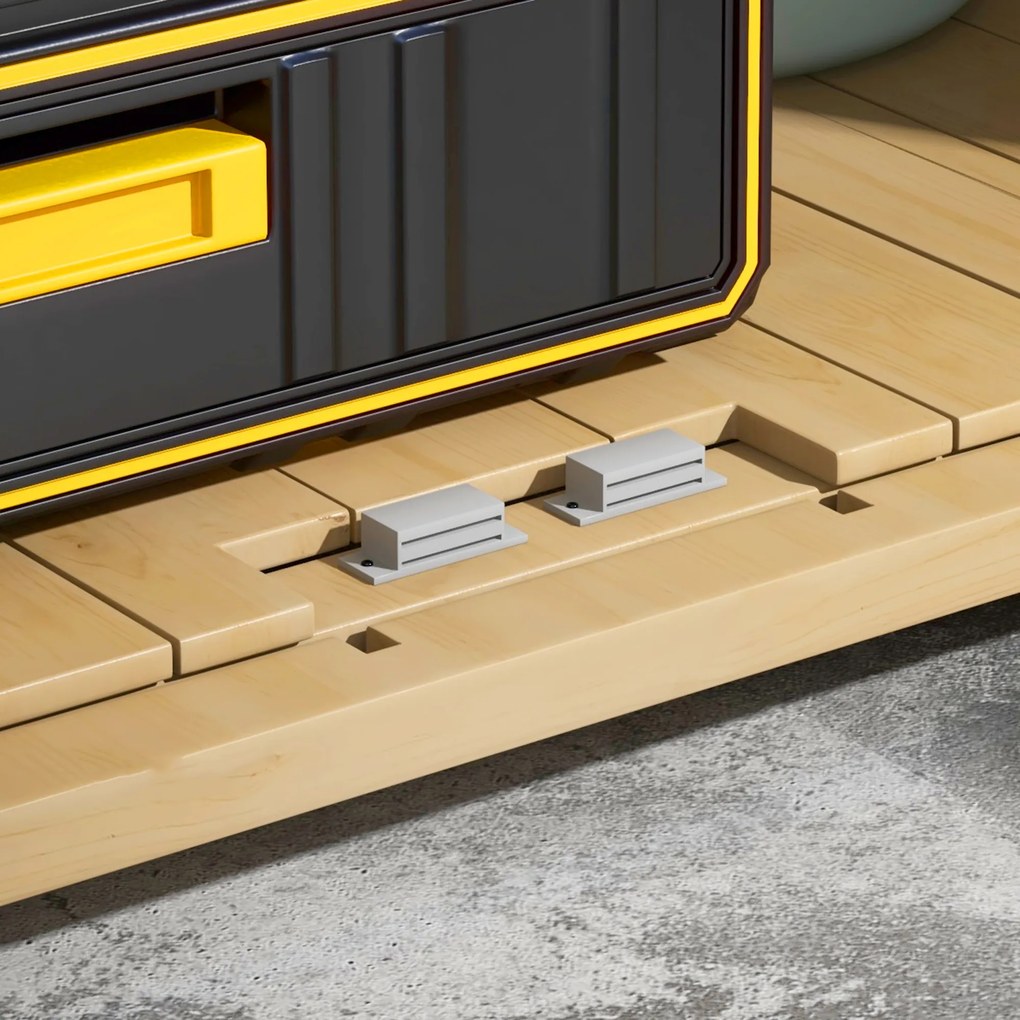 Outsunny Skrzynia na poduszki ogrodowe, odporny na warunki atmosferyczne, z dachem asfaltowym, 77,5 cm x 88 cm x 90 cm, ciemnoszary | Aosom PL