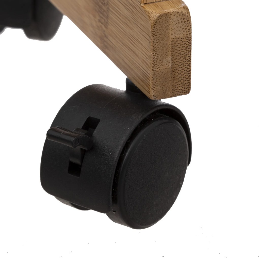 Wózek łazienkowy BAMBOO, szafka bambusowa - 3 poziomy