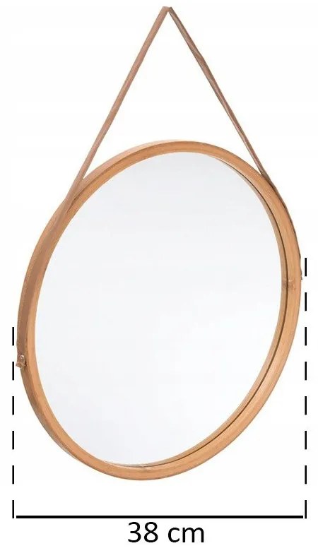 Lusterko dekoracyjne, okrągłe, wiszące, Ø 38 cm