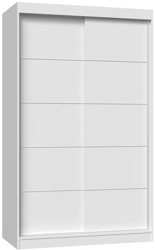 Biała Szafa Przesuwna Ze Szprosami 120 Cm K1-N62
