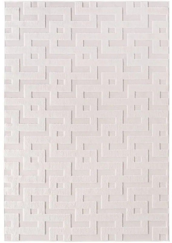 Dywan zewnętrzny Doha 3D kremowy ornament 160 cm x 230 cm