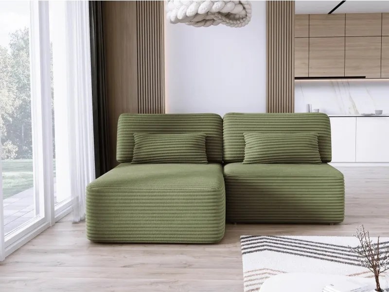 Narożnik TILIA wolnostojący układ L strona Lewa z funkcją spania w tkaninie Tilia 37