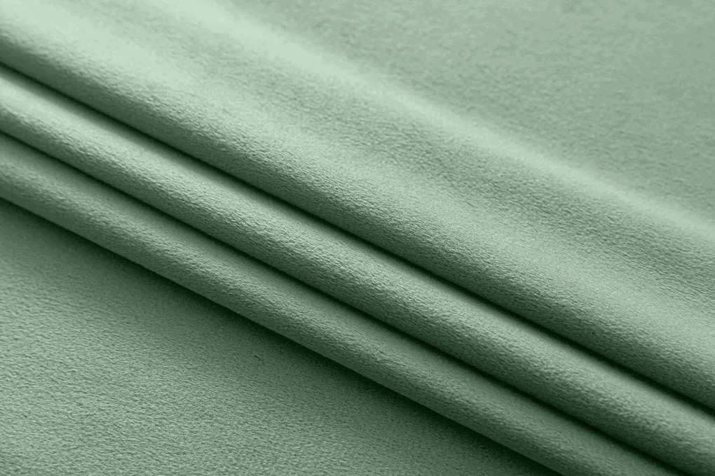 Miętowa zasłona zaciemniająca VELVET 140x250 cm Zawieszanie: Taśma z wiązaniami