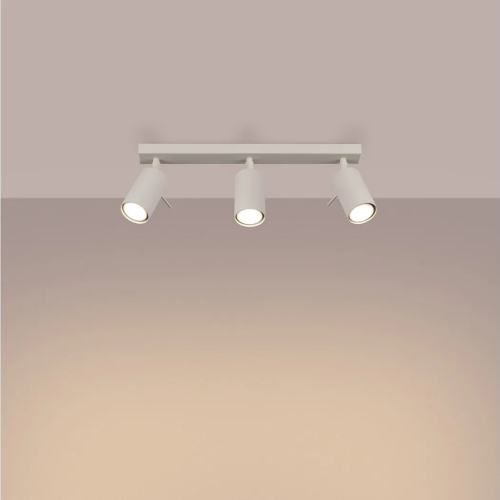 Lampa sufitowa nowoczesny Briix, stal - 3 źródło światła 3000K - L.45 x H.17 cm - beżowy