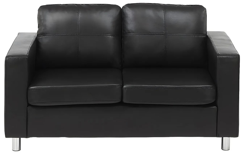 Kanapa 2-osobowa z ekoskóry ACKLEY - Czarny