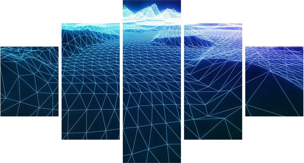 Obraz - Góry w modelu komputerowym (125x70 cm)