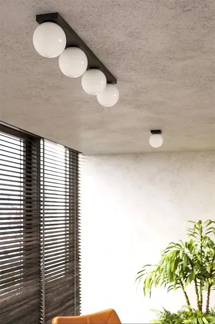 Czarna podłużna lampa sufitowa poczwórna - A166 W5-Z75