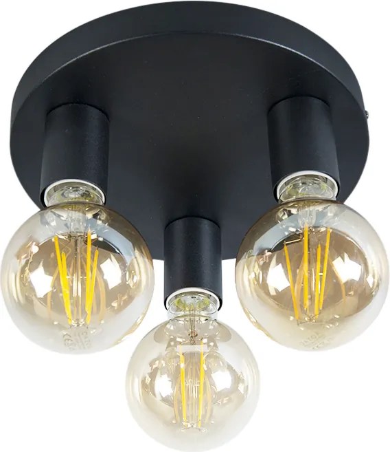 Inteligentna nowoczesna lampa sufitowa czarna z 3 WiFi G95 - Facil