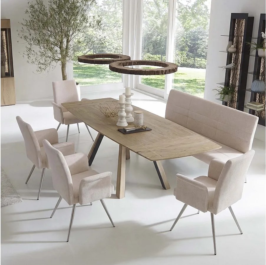 Zestaw do jadalni MCW-G55 (5 elementów),  kremowy