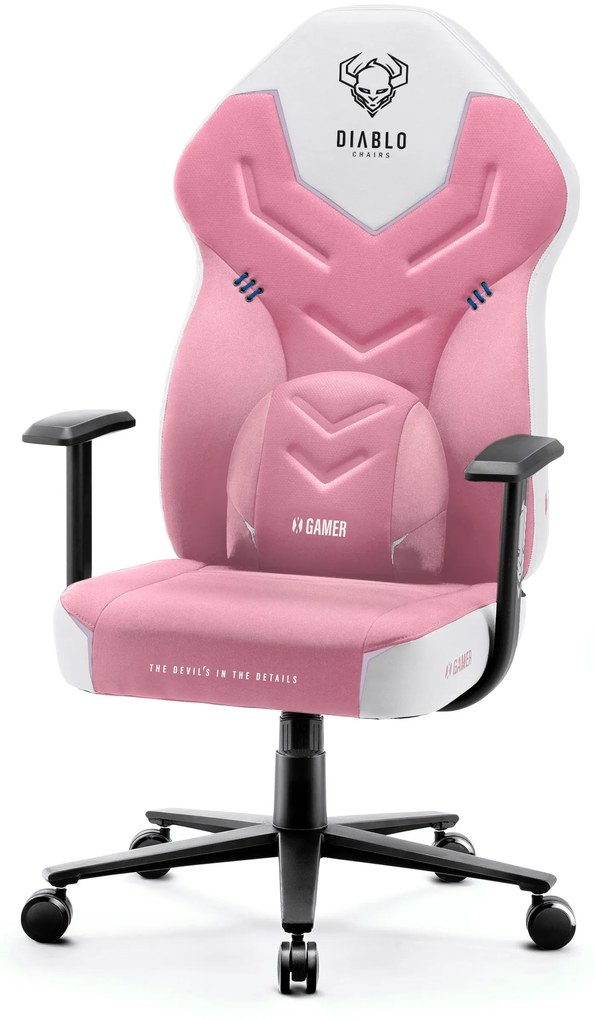 Fotel gamingowy Diablo X-Gamer 2.0 Normal Size, Marshmallow Pink