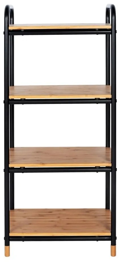 Czarno-naturalny metalowy regał łazienkowy 42x94,5 cm Loft – Wenko