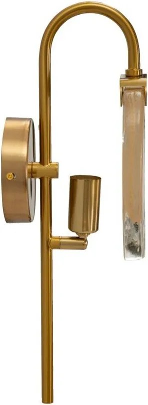 Szklany kinkiet w kolorze złota Softy – Mauro Ferretti