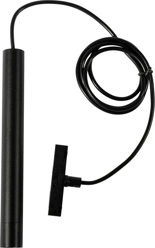 Nowoczesna czarna lampa wisząca do systemu szynowego jednofazowego - Slimline Keno