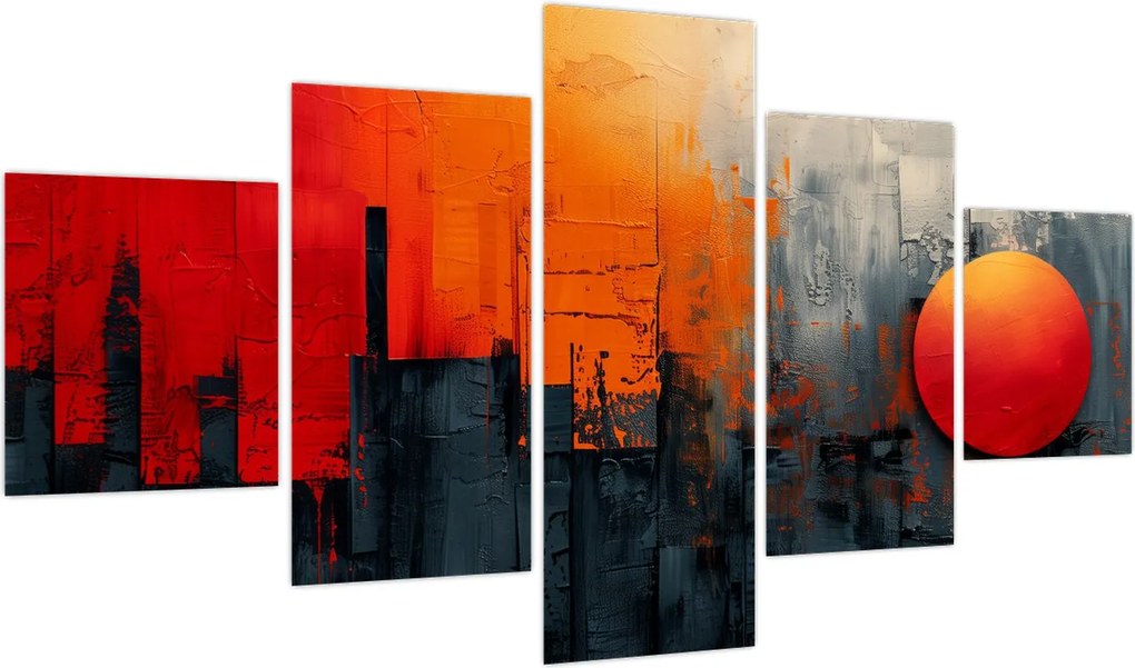 Obraz - Abstrakcyjny obraz miasta (125x70 cm)
