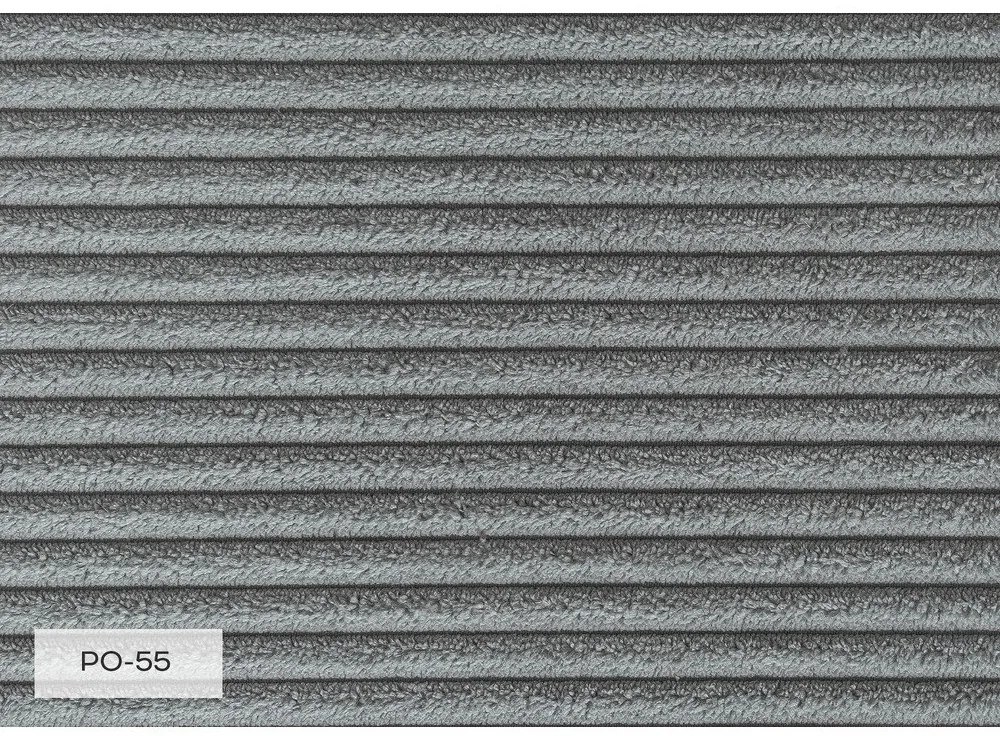 Jasnoszary sztruksowy szezlong (prawostronny) Chic Charlotte – Miuform