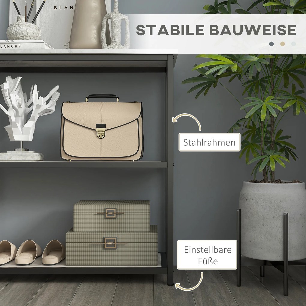 HOMCOM Konsolowy stolik z dużą ilością miejsca