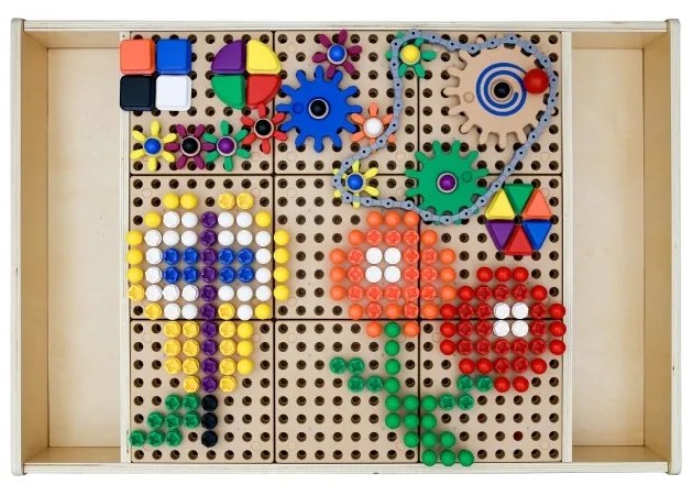 Masterkidz drewniany stół edukacyjny + akcesoria stem wall