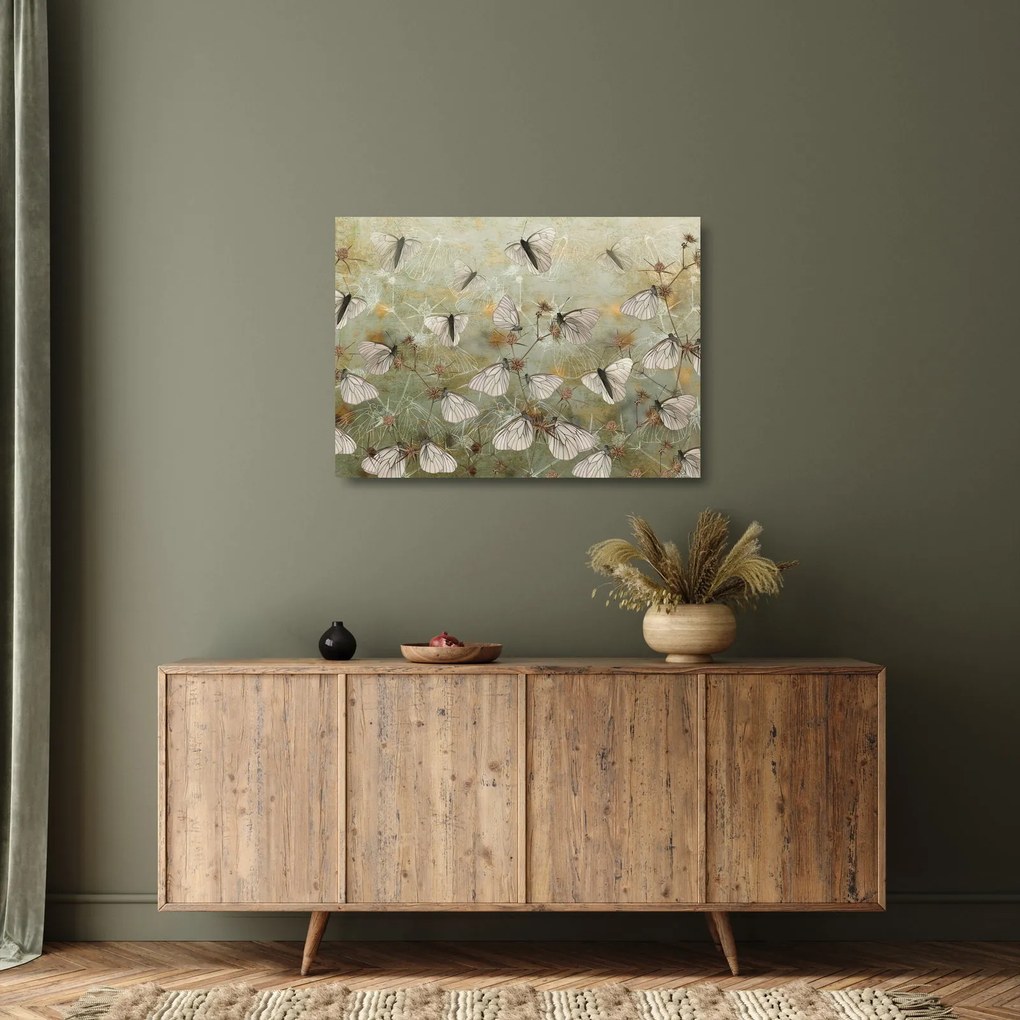 Obraz na szkle - Vintage motyle (70x50 cm)