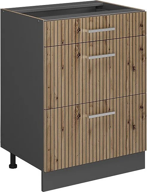 Szafka dolna do kuchni dąb rzemieślniczy 60x46x81.6 r-line