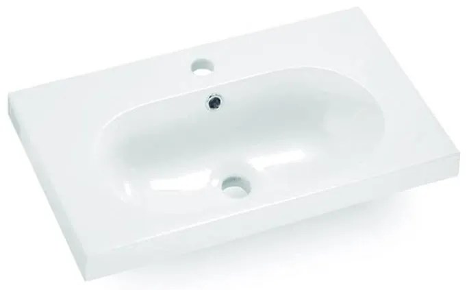 Bathco 0516 - Umywalka wpuszczana ICE 60x35 cm żywica/biała