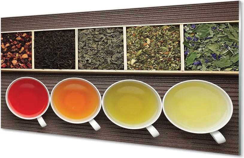 Szklany Panel Wybór Herbat Ziołowych