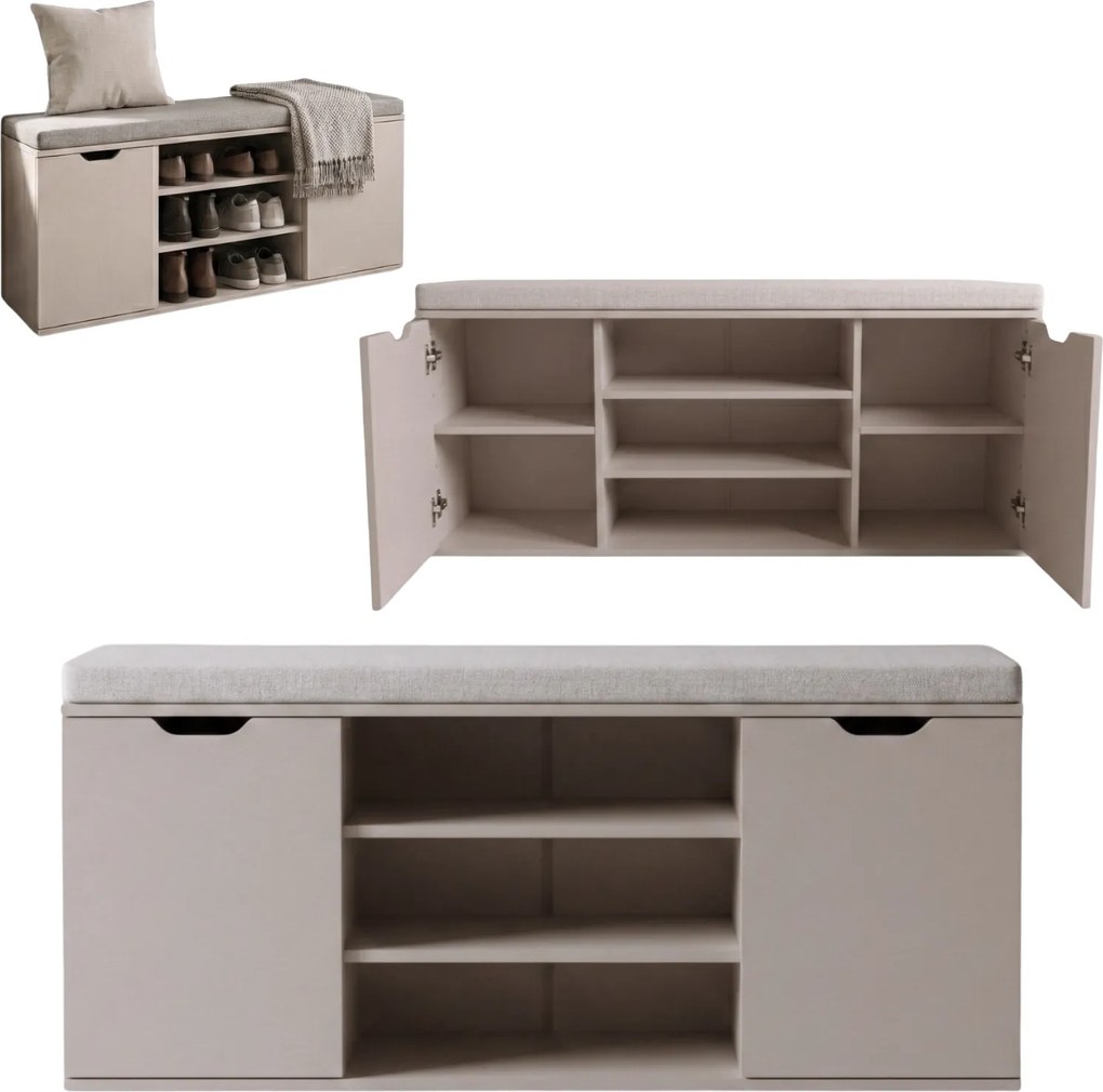 Szafka na buty z siedziskiem PORTA, 103 x 30 x 46 cm