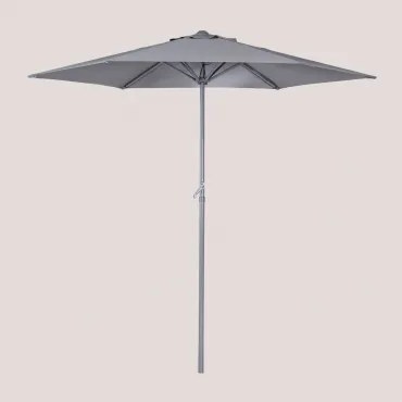 Parasol Ø235 Cm Z Tkaniny I Aluminium Jaden Gris Antracita - Sklum