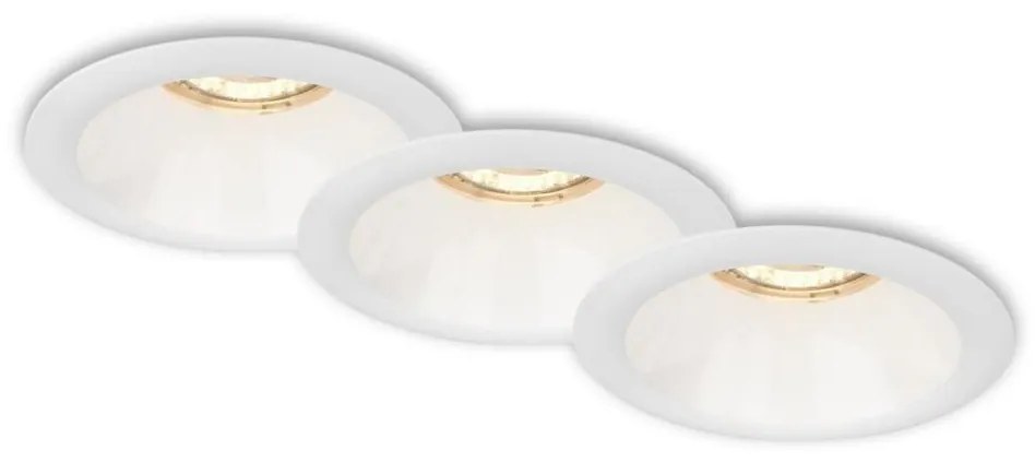 Brilo - ZESTAW 3x Oprawa wpuszczana łazienkowa 1xGU10/9W/230V IP23 biały