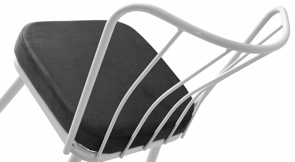 Zestaw krzeseł do jadalni Yildiz Anthracite and White, 2 szt.