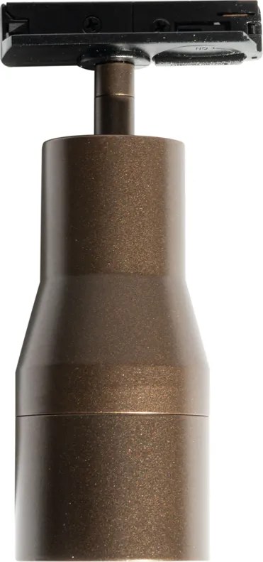 Nowoczesny reflektor szynowy, brąz ciemny, do systemu jednofazowego - Iconic Kohua