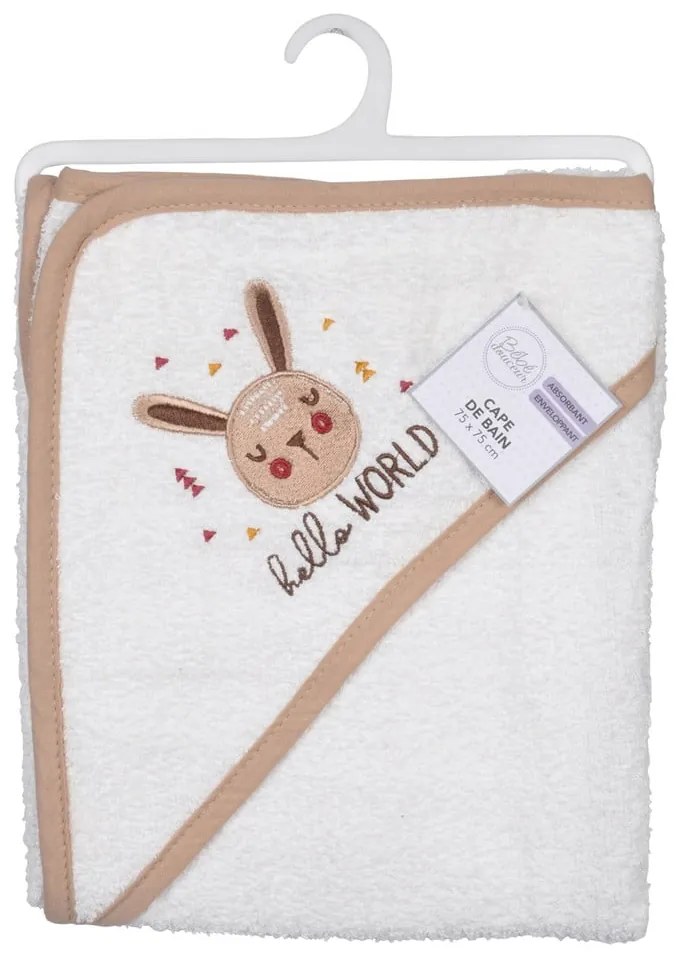 Biały bawełniany ręcznik dziecięcy z kapturem 75x75 cm Forest – Bébé Douceur