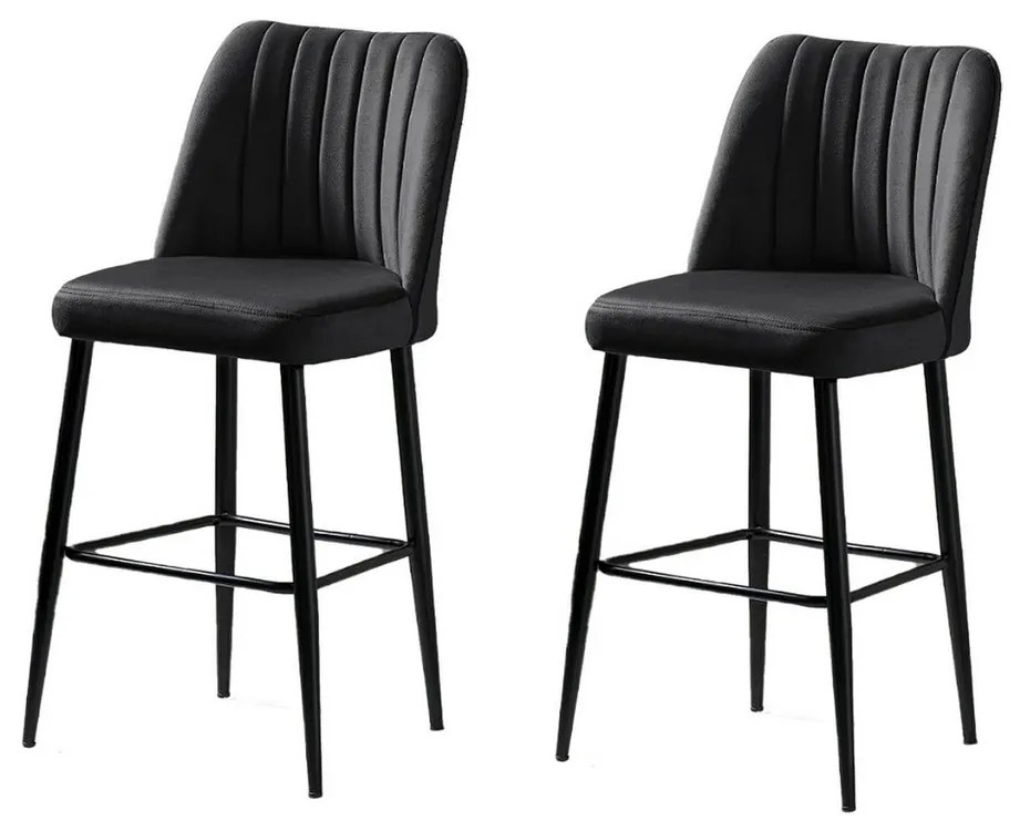 Zestaw krzeseł barowych Vento Black and Black, 2 szt., 2 szt.