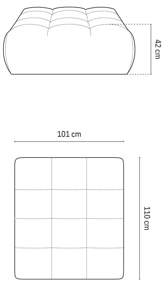 Jasnoszary podnóżek Bloom – Micadoni Home