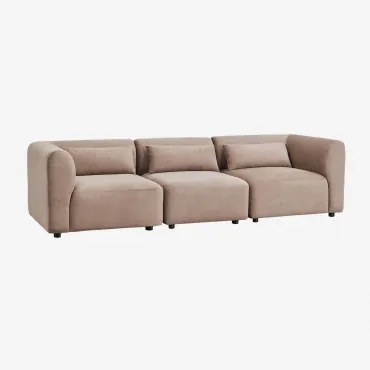 Sofa Modułowy 3-częściowy Fogler Sztruks Brąz Karmelowy - Sklum